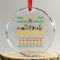 Funny Kwanzaa Celebration Ugly Sweater Crystal Glass Ornament African Heritage Holiday Gift - Wonder Print Shop