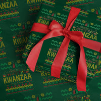 Funny Kwanzaa Celebration Ugly Sweater Wrapping Paper Roll African Heritage Holiday Gift - Wonder Print Shop
