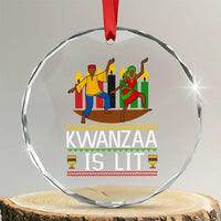 Funny Kwanzaa Is Lit Crystal Glass Ornament Festival Of Lights African Heritage Gift - Wonder Print Shop