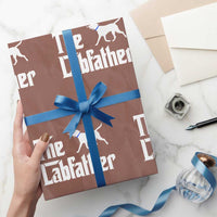 Funny Labrador Dad Wrapping Paper Roll The Lab Father Fathers Day Gifts For Dog Lovers Dad