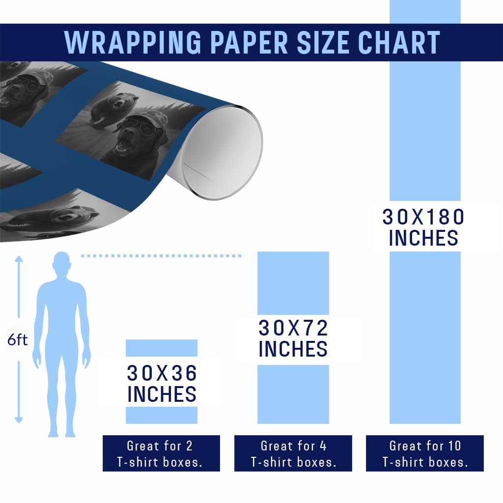 Funny Labrador Selfie With Bear Wrapping Paper Roll Dog Lover Gift - Wonder Print Shop