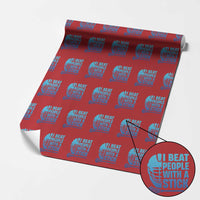 Funny Lacrosse Player Wrapping Paper Roll I Beat People With A Stick Funny Saying - Wonder Print Shop