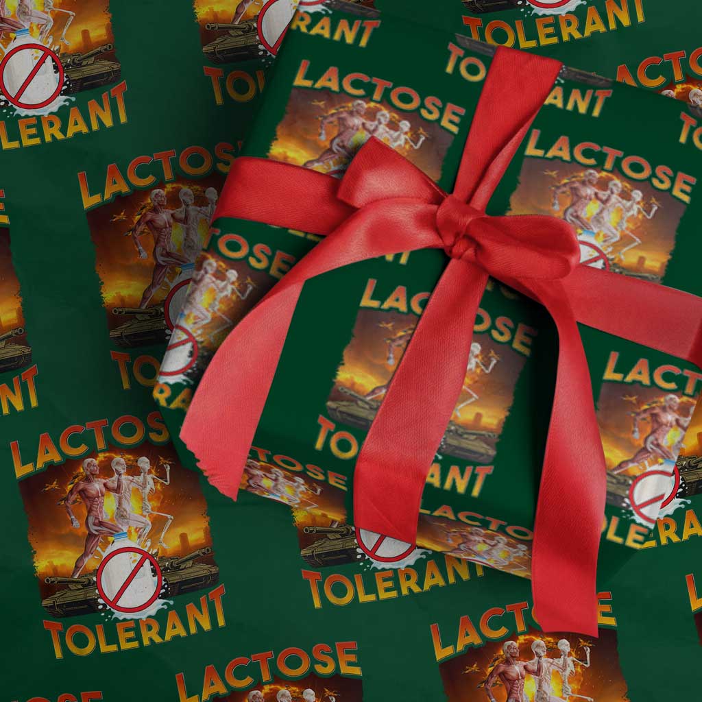 Funny Lactose Tolerant Wrapping Paper Roll Ironic Sarcastic Funny Humor Cringe Meme - Wonder Print Shop