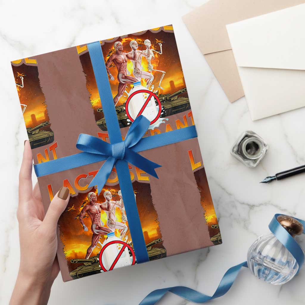 Funny Lactose Tolerant Wrapping Paper Roll Ironic Sarcastic Funny Humor Cringe Meme - Wonder Print Shop