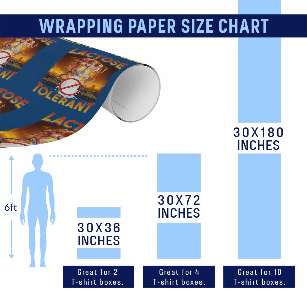 Funny Lactose Tolerant Wrapping Paper Roll Ironic Sarcastic Funny Humor Cringe Meme - Wonder Print Shop