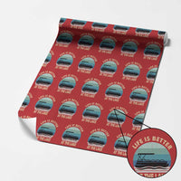 Funny Lake Life Wrapping Paper Roll Vintage Life is Better at The Lake Pontoon Boat - Wonder Print Shop
