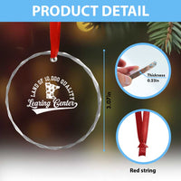 Funny Land Of 10000 Learing Center 2025 Crystal Glass Ornament Anti Scam Awareness School Quote - Wonder Print Shop