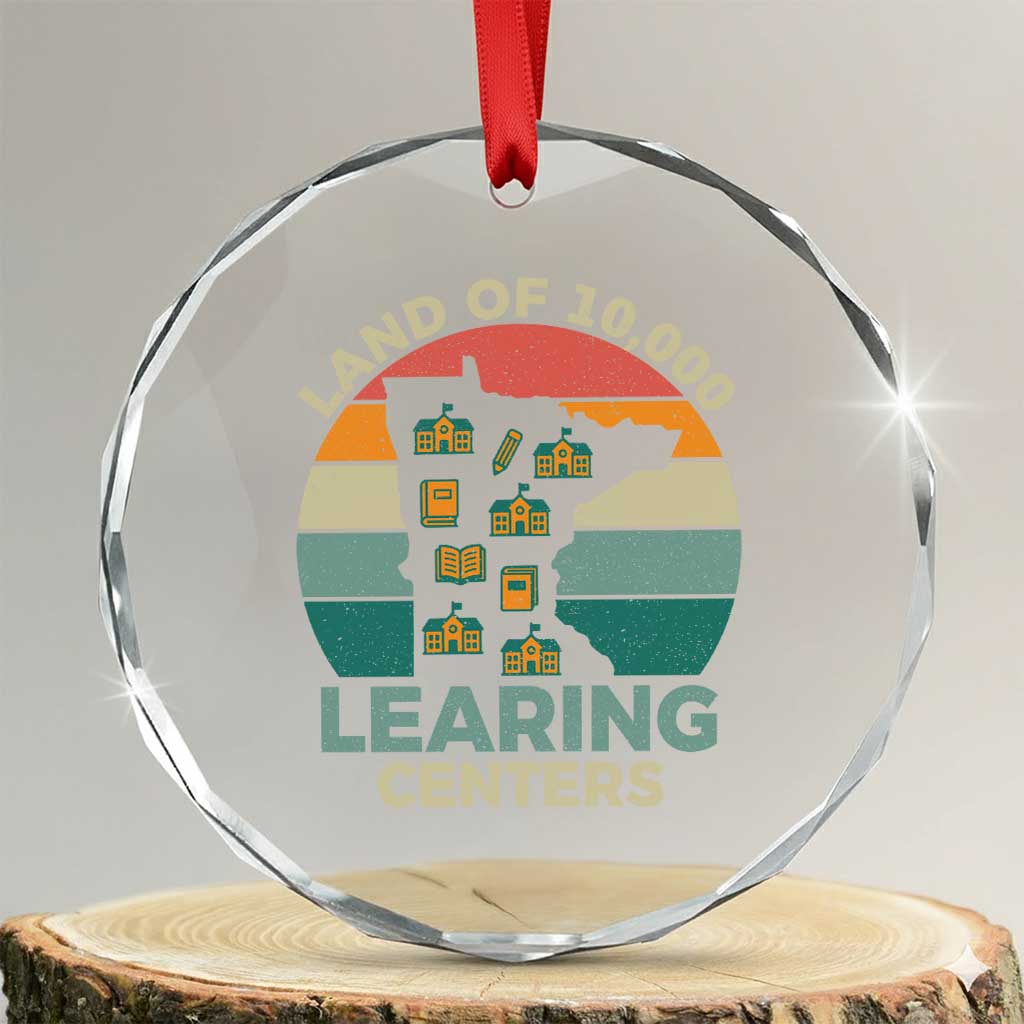 Funny Land Of 10000 Learing Center Crystal Glass Ornament Anti Scam Awareness - Wonder Print Shop