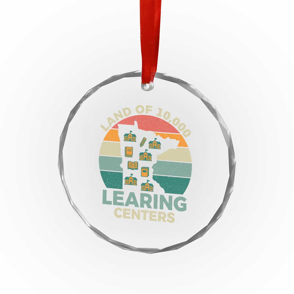 Funny Land Of 10000 Learing Center Crystal Glass Ornament Anti Scam Awareness - Wonder Print Shop