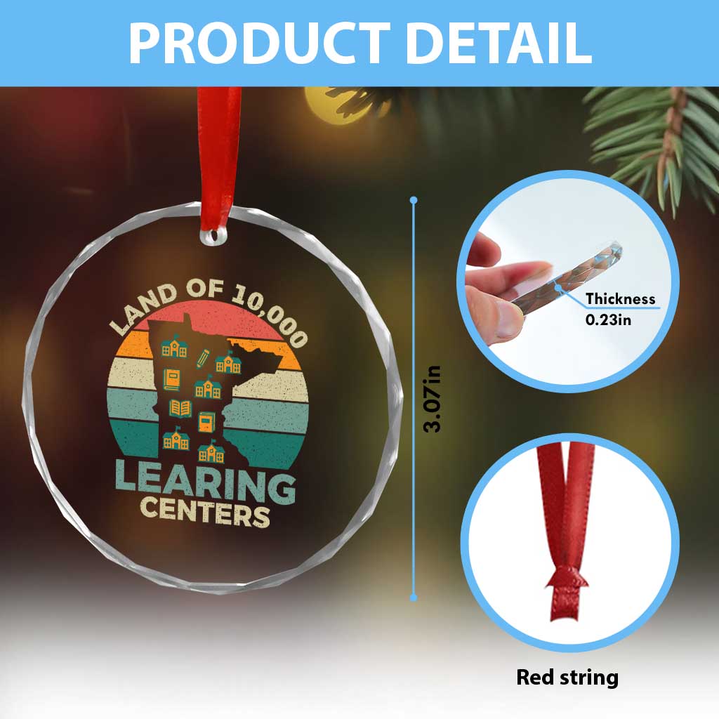 Funny Land Of 10000 Learing Center Crystal Glass Ornament Anti Scam Awareness - Wonder Print Shop