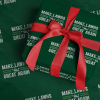 Funny Lawn Mower Dad Gardener Wrapping Paper Roll Make Lawns Great Again Fathers Day - Wonder Print Shop
