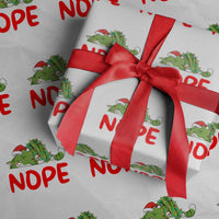 Funny Lazy Cat Christmas Wrapping Paper Roll Nope Not Today - Wonder Print Shop