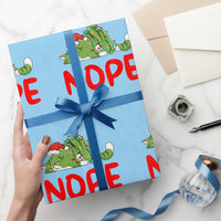 Funny Lazy Cat Christmas Wrapping Paper Roll Nope Not Today - Wonder Print Shop