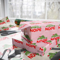 Funny Lazy Cat Christmas Wrapping Paper Roll Nope Not Today - Wonder Print Shop