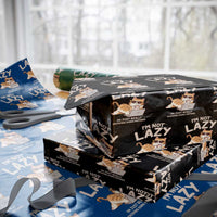 Funny Lazy Cat Wrapping Paper Roll I'm Not Lazy I'm Just Really Enjoying Doing Nothing - Wonder Print Shop