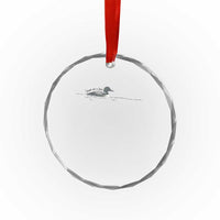 Funny Leave Me A Loon Nature Bird Lovers Crystal Glass Ornament