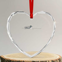 Funny Leave Me A Loon Nature Bird Lovers Heart Crystal Glass Ornament