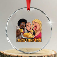 Funny Lemon Pound Cake Meme Crystal Glass Ornament Retro Edgy Music Humor Gift for Party Lovers