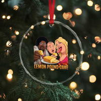 Funny Lemon Pound Cake Meme Crystal Glass Ornament Retro Edgy Music Humor Gift for Party Lovers