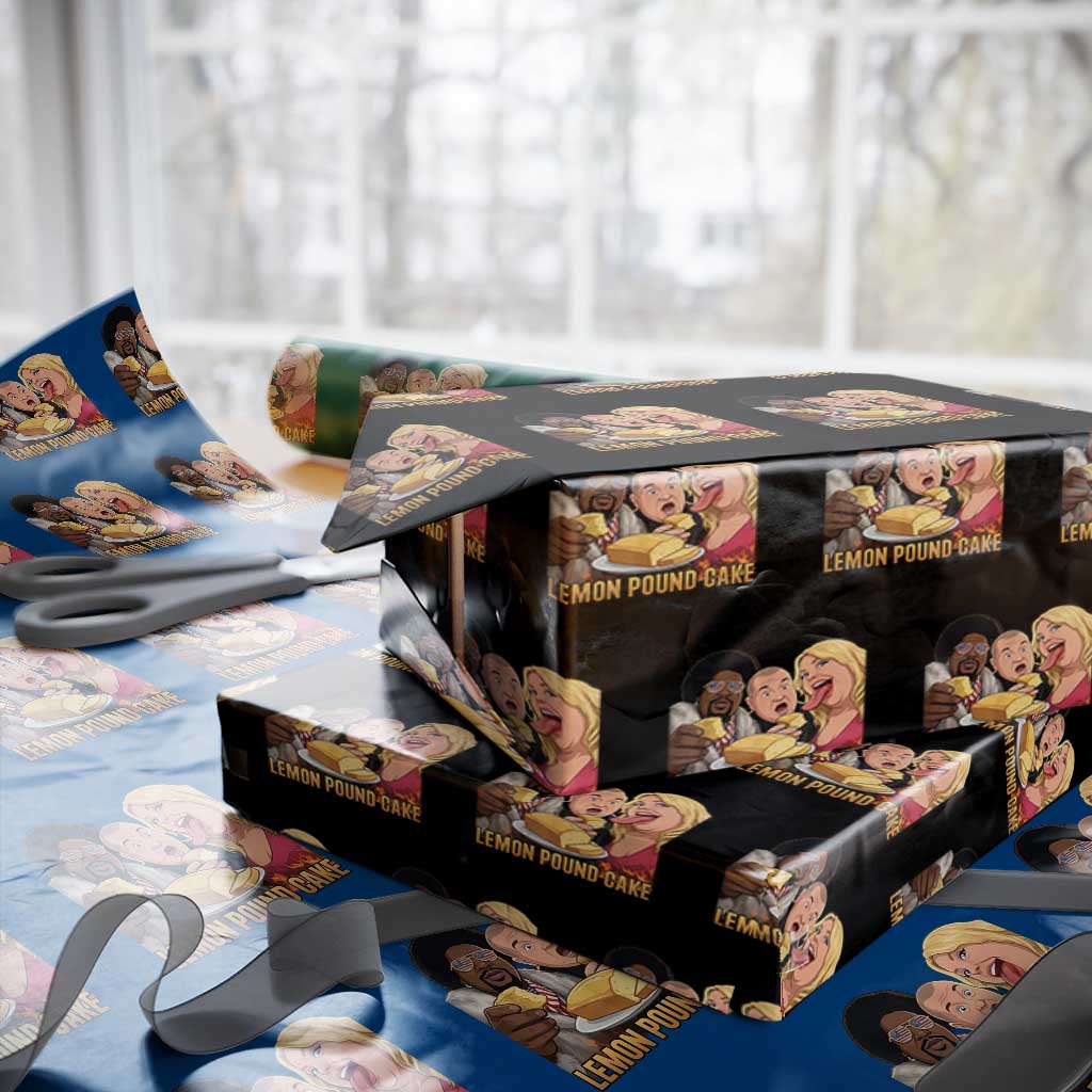 Funny Lemon Pound Cake Meme Wrapping Paper Roll Retro Edgy Music Humor Gift for Party Lovers