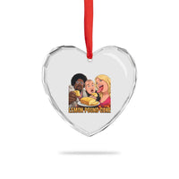 Funny Lemon Pound Cake Meme Heart Crystal Glass Ornament Retro Edgy Music Humor Gift for Party Lovers