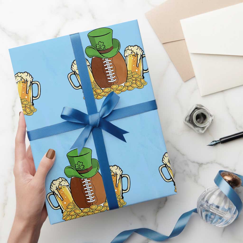 Funny Leprechaun Hat American Football Wrapping Paper Roll