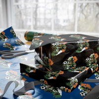 Funny Leprechaun Playing Soccer Wrapping Paper Roll St Patricks Day