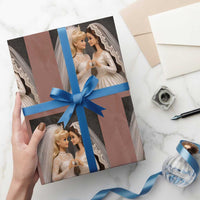 Funny Lesbian Doll Wedding Engagement Wrapping Paper Roll LGBTQ Pride Gift