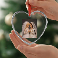 Funny Lesbian Doll Wedding Engagement Heart Crystal Glass Ornament LGBTQ Pride Gift