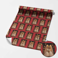 Funny Lesbian Pride Tung Tung Sahur Engagement Gift Wrapping Paper Roll