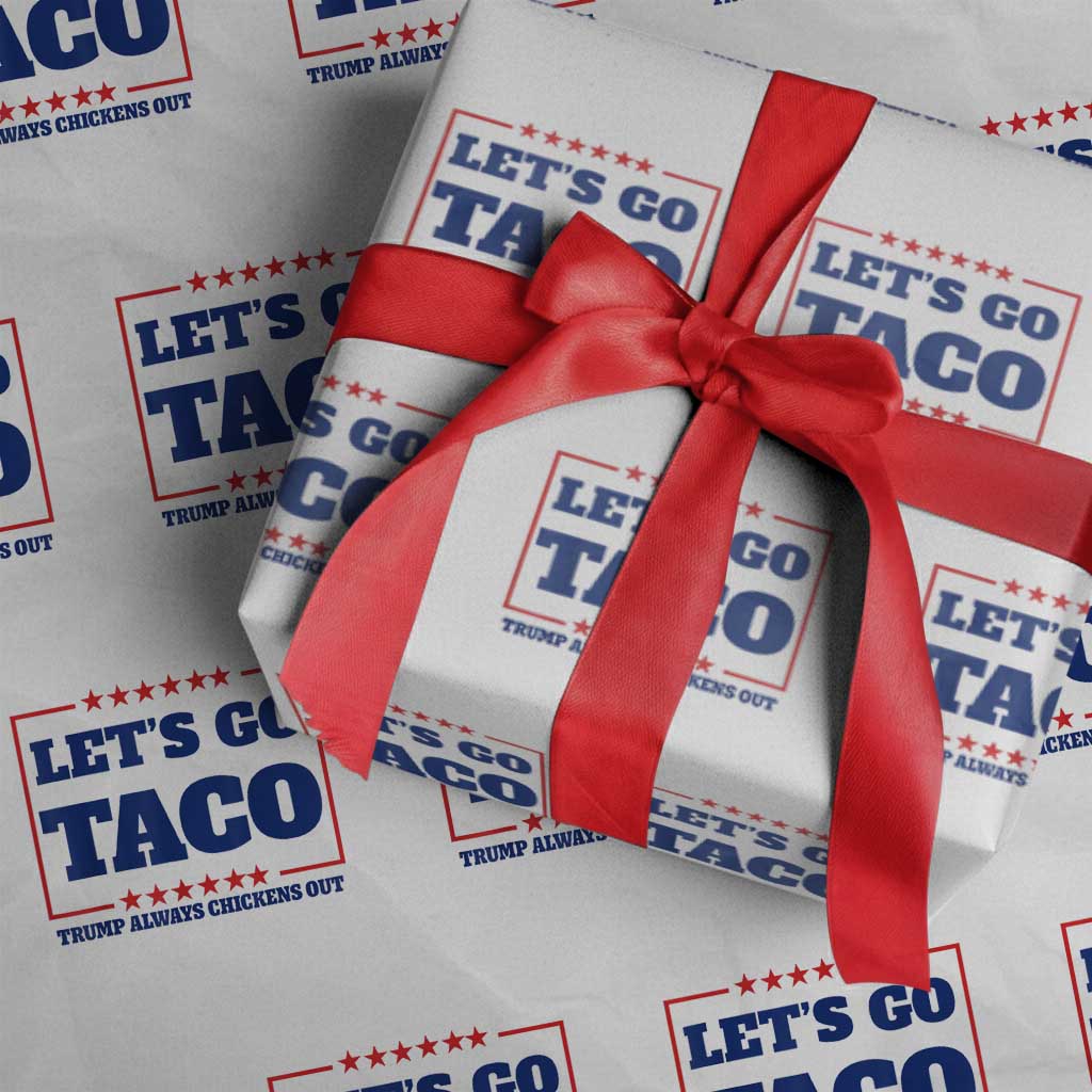 Funny Let's Go Taco Wrapping Paper Roll Tacos for President Humor - Wonder Print Shop