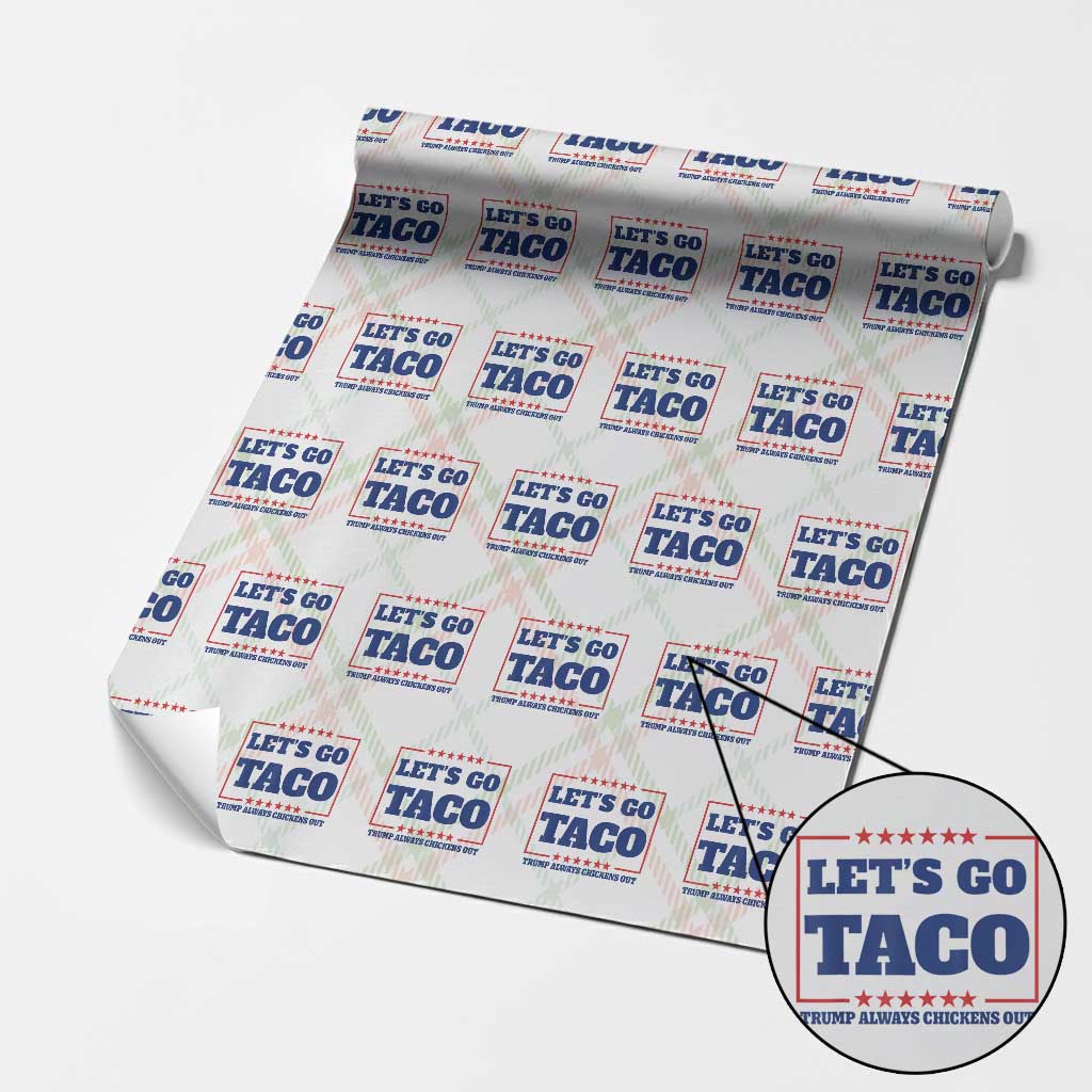 Funny Let's Go Taco Wrapping Paper Roll Tacos for President Humor - Wonder Print Shop