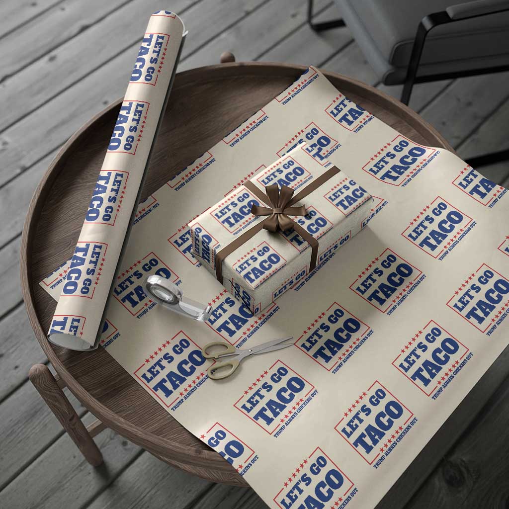 Funny Let's Go Taco Wrapping Paper Roll Tacos for President Humor - Wonder Print Shop