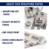 Funny Let's Go Taco Wrapping Paper Roll Tacos for President Humor - Wonder Print Shop