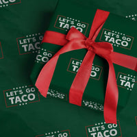 Funny Let's Go Taco Wrapping Paper Roll Vintage Star Stripes - Wonder Print Shop