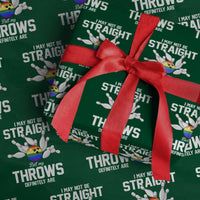 Funny LGBTQ Bowling Wrapping Paper Roll I May Not Be Straight But My Throws Are