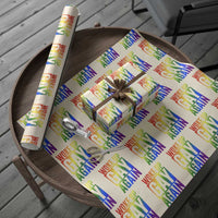 Funny LGBTQ Pride Month Wrapping Paper Roll Woke Up Gay Again