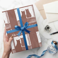 Funny Life Is A Bitch But Thankfully So Am I Wrapping Paper Roll Black Cat Meme - Wonder Print Shop