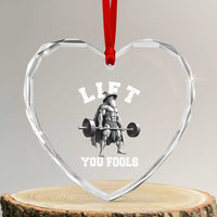 Funny Lift You Fools Heart Crystal Glass Ornament Swole Wizard Weightlifting Bodybuilding Gym - Wonder Print Shop