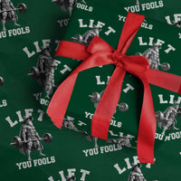 Funny Lift You Fools Wrapping Paper Roll Swole Wizard Weightlifting Bodybuilding Gym - Wonder Print Shop