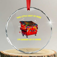 Funny Lil Fire Dumpster Crystal Glass Ornament This Little Light Of Mine I'm Gonna Let It Shine - Wonder Print Shop