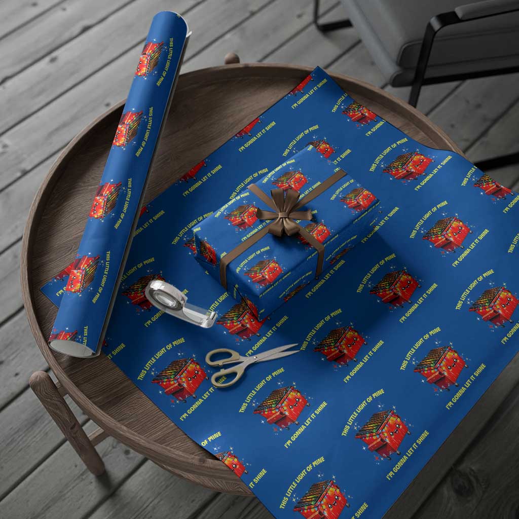Funny Lil Fire Dumpster Wrapping Paper Roll This Little Light Of Mine I'm Gonna Let It Shine - Wonder Print Shop