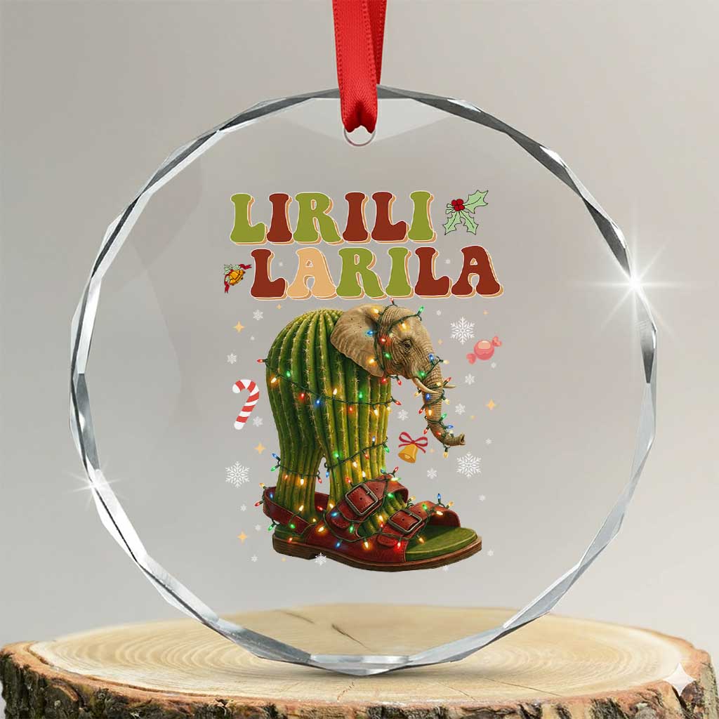 Funny Lirili Larila Italian Brainrot Meme Crystal Glass Ornament Christmas Gift - Wonder Print Shop