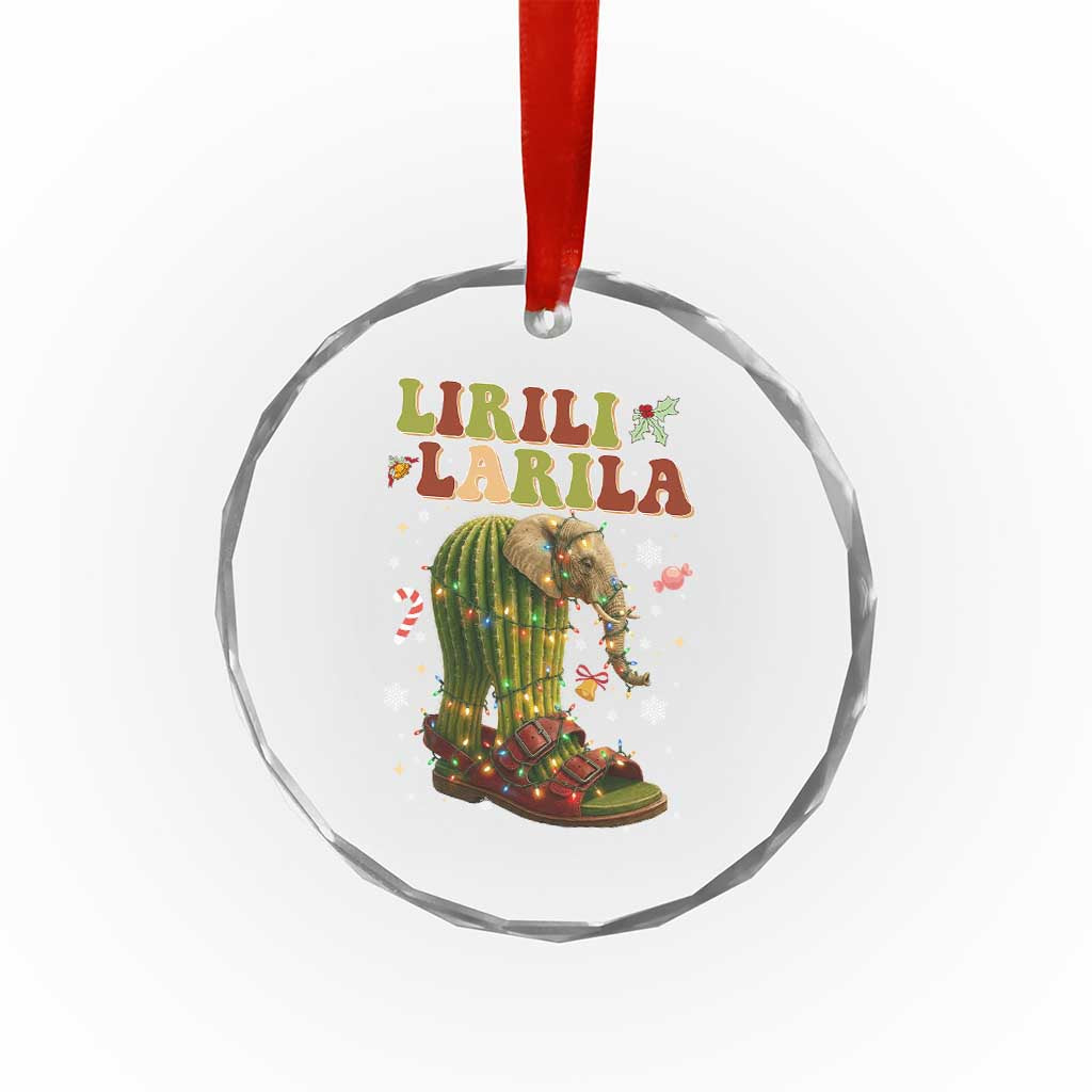 Funny Lirili Larila Italian Brainrot Meme Crystal Glass Ornament Christmas Gift - Wonder Print Shop