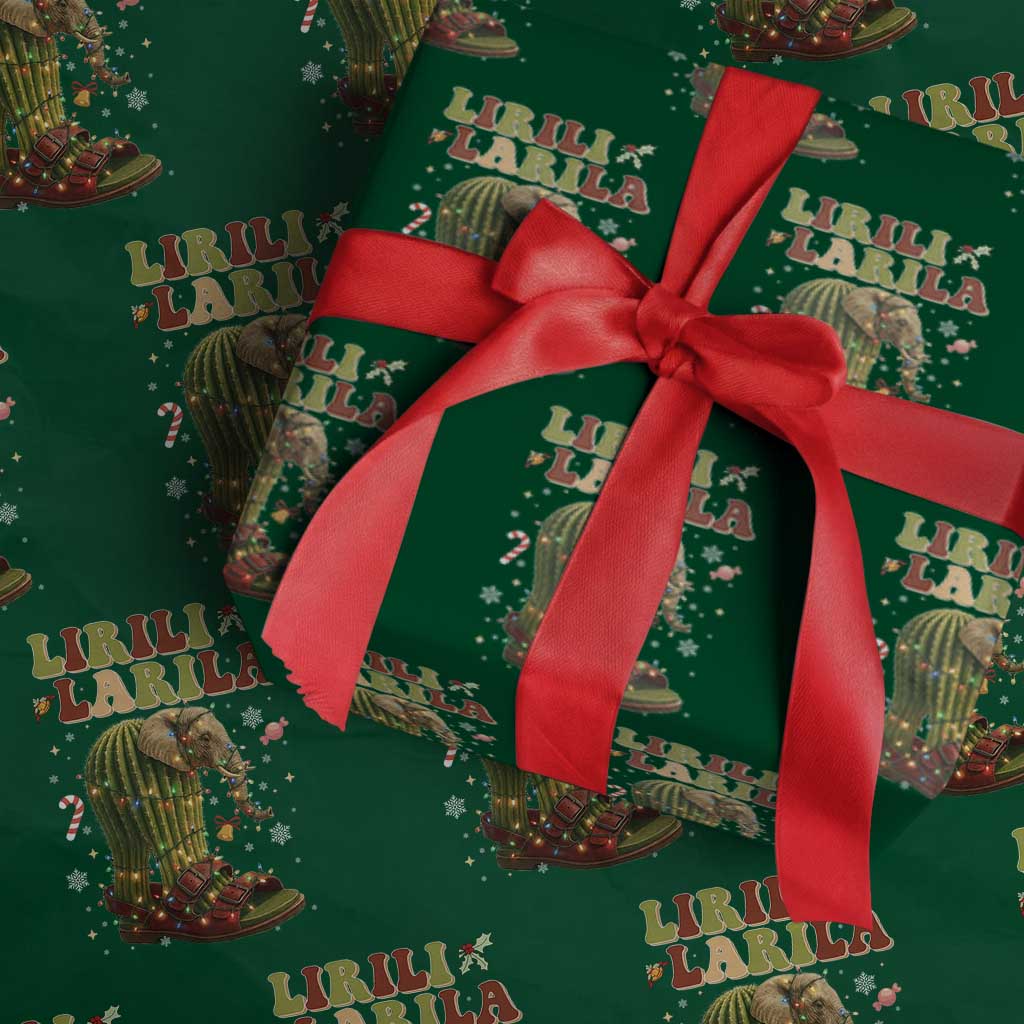 Funny Lirili Larila Italian Brainrot Meme Wrapping Paper Roll Christmas Gift - Wonder Print Shop