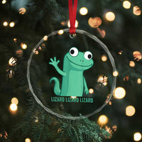 Funny Lizard Lizard Lizard Crystal Glass Ornament Cute Gecko Reptile Meme TS02