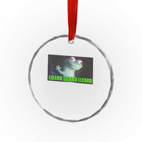 Funny Lizard Lizard Lizard Crystal Glass Ornament Weirdcore Gecko Meme TS02