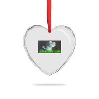 Funny Lizard Lizard Lizard Heart Crystal Glass Ornament Weirdcore Gecko Meme - Wonder Print Shop