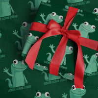 Funny Lizard Lizard Lizard Wrapping Paper Roll Cute Gecko Reptile Meme - Wonder Print Shop