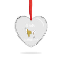Funny Llama Just Killed a Man Heart Crystal Glass Ornament Animal Pun Internet Meme - Wonder Print Shop